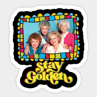 Stay Golden 80s Sticker